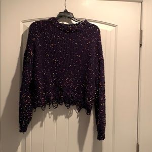 Blue confetti sweater